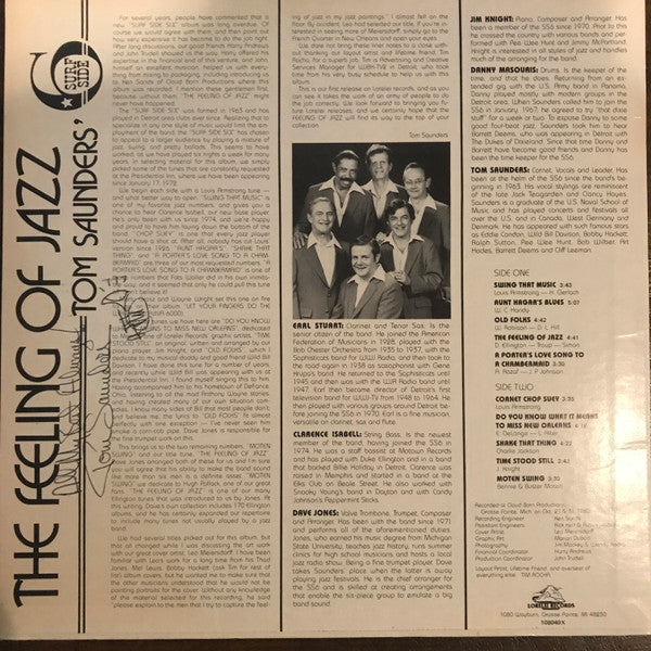 Tom Saunders' Surf Side Six : The Feeling Of Jazz (LP, Album)