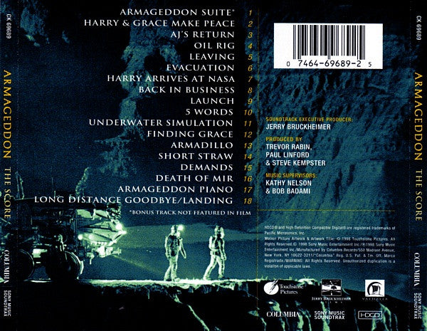 Trevor Rabin : Armageddon (Original Motion Picture Score) (HDCD, Album)