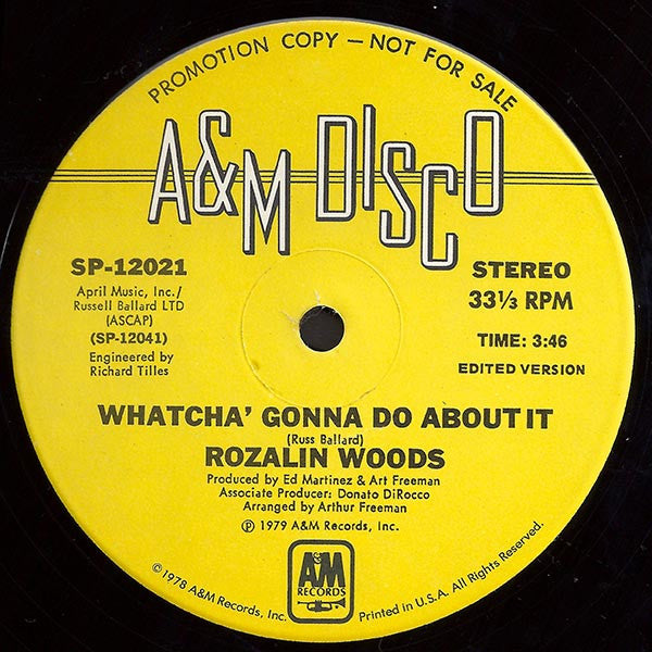 Rozalin Woods : Whatcha' Gonna Do About It (12", Promo)