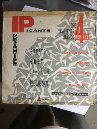 Various : Indestructible / Picante (The 4 Caliente Dance Remixes) (12", Maxi, Promo)
