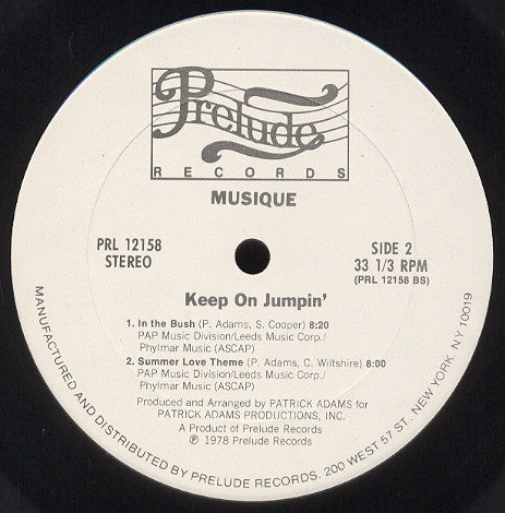 Musique : Keep On Jumpin' (LP, Album, Whi)