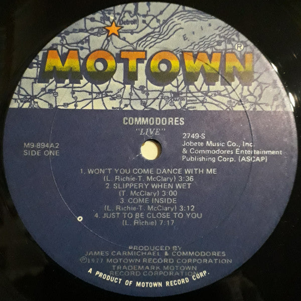 Commodores : Live! (2xLP, Album)