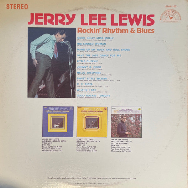 Jerry Lee Lewis : Rockin' Rhythm & Blues (LP, Album, Club, Cap)