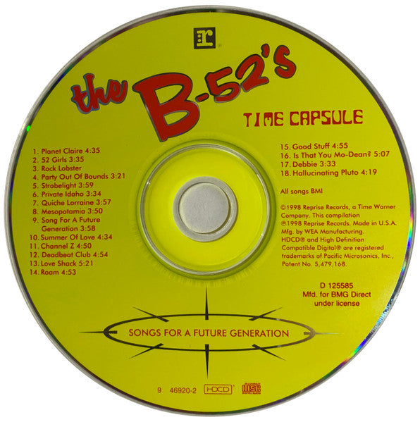 The B-52's : Time Capsule: Songs For A Future Generation (HDCD, Comp, Club, Yel)