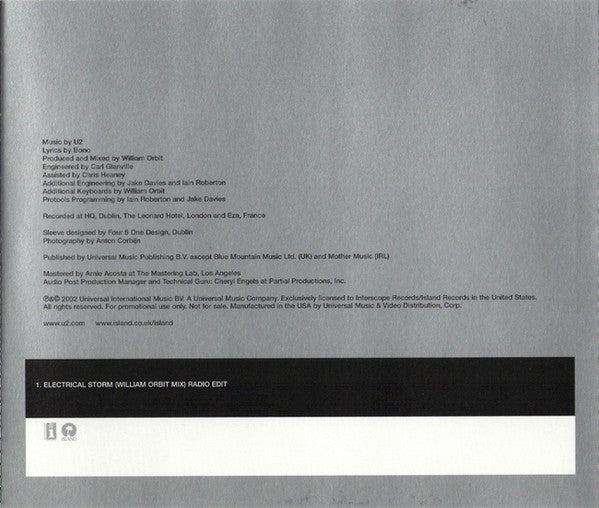 U2 : Electrical Storm (CD, Single, Promo)