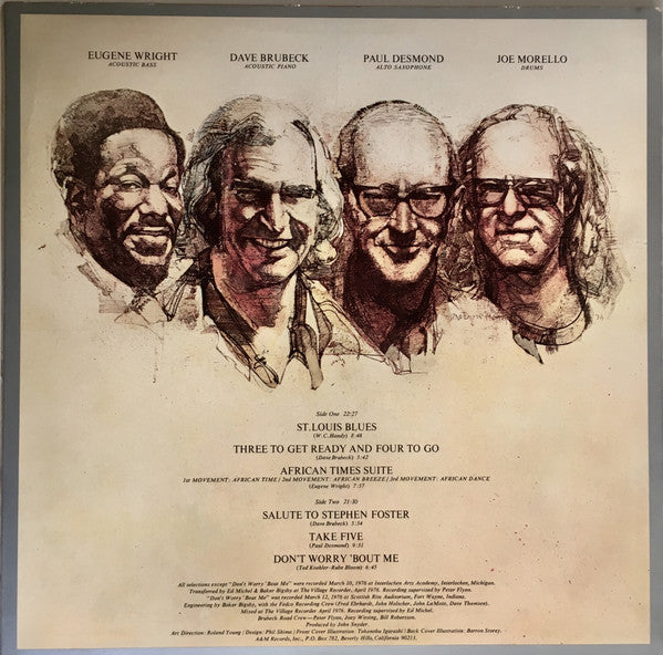 The Dave Brubeck Quartet : 25th Anniversary Reunion (LP, Album, Gat)