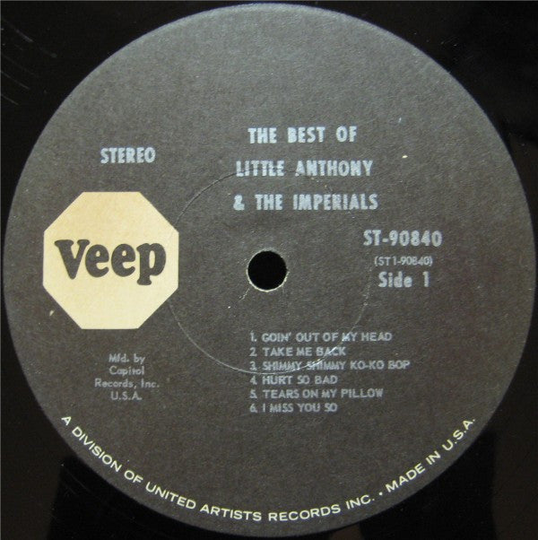Little Anthony & The Imperials : The Best Of Little Anthony & The Imperials (LP, Comp, Club)