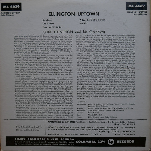Duke Ellington And His Orchestra : Ellington Uptown (LP, Album, Mono, RP, Bri)
