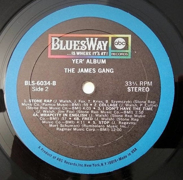 The James Gang* : Yer' Album (LP, Album, Gat)