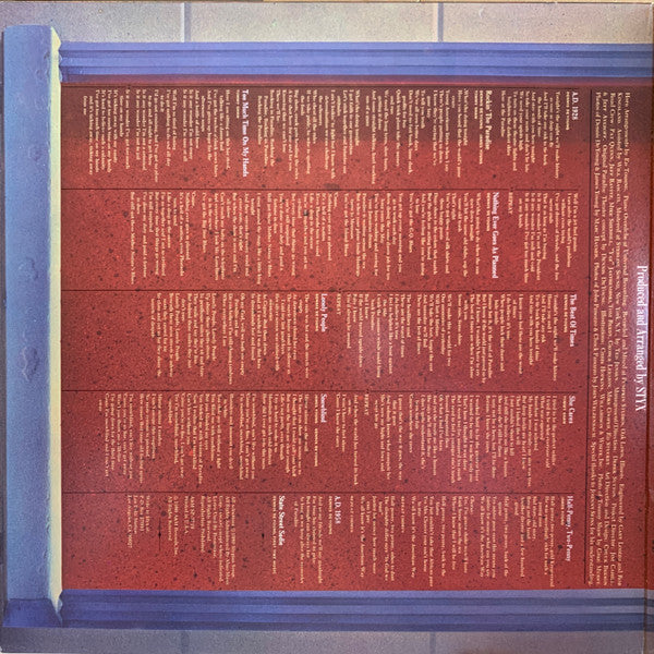 Styx : Paradise Theatre (LP, RCA)