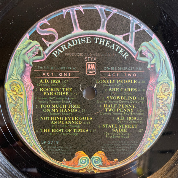 Styx : Paradise Theatre (LP, RCA)