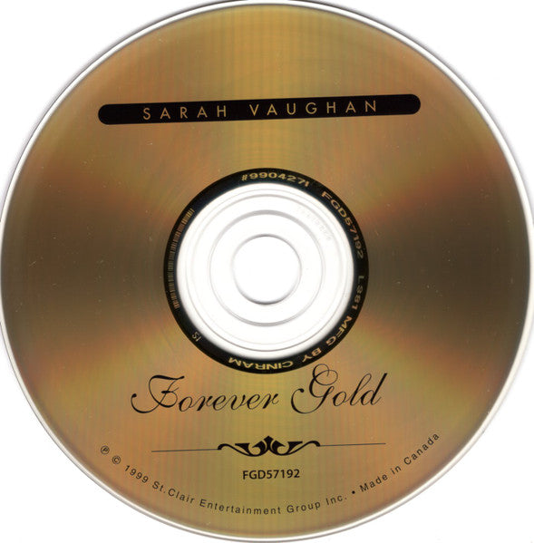 Sarah Vaughan : Forever Gold (CD, Comp)