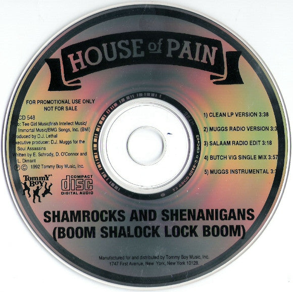 House Of Pain : Shamrocks And Shenanigans (Boom Shalock Lock Boom) (CD, Single, Promo)