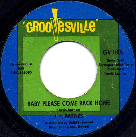 J. J. Barnes : Baby Please Come Back Home / Chains Of Love (7", Single, Styrene)