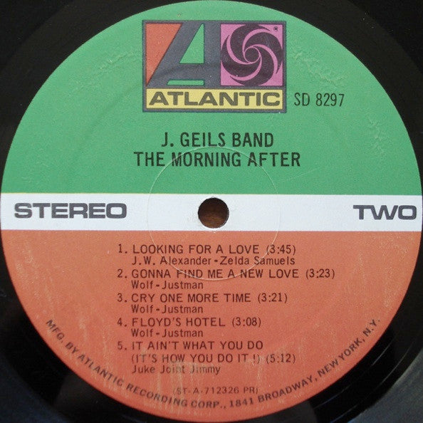 The J. Geils Band : The Morning After (LP, Album, PR )
