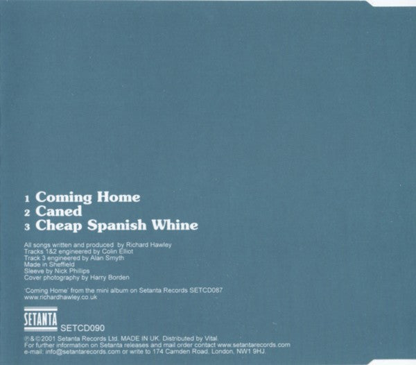 Richard Hawley : Coming Home (CD, Single)
