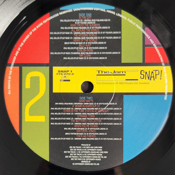 The Jam : Snap! (2xLP, Comp + 7", EP + Comp, RE)