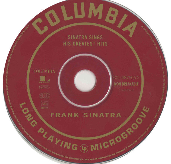 Frank Sinatra : Sinatra Sings His Greatest Hits (CD, Comp, Mono, RM)