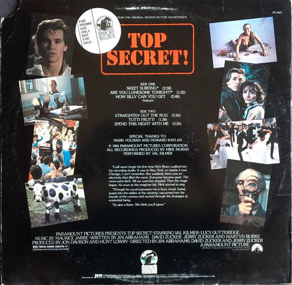 Val Kilmer : Top Secret! Songs From The Original Motion Picture Soundtrack (LP, Album)