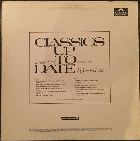 James Last : Classics Up To Date (LP, Album)