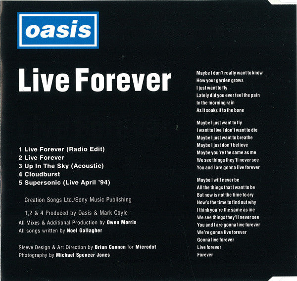 Oasis (2) : Live Forever (CD, Maxi)