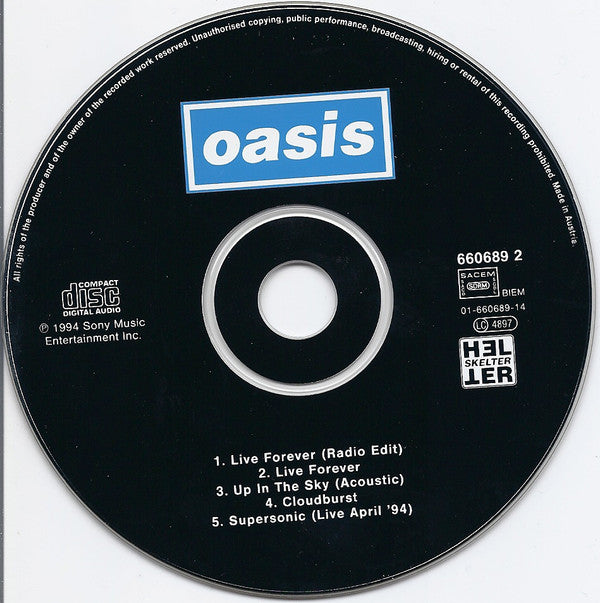 Oasis (2) : Live Forever (CD, Maxi)