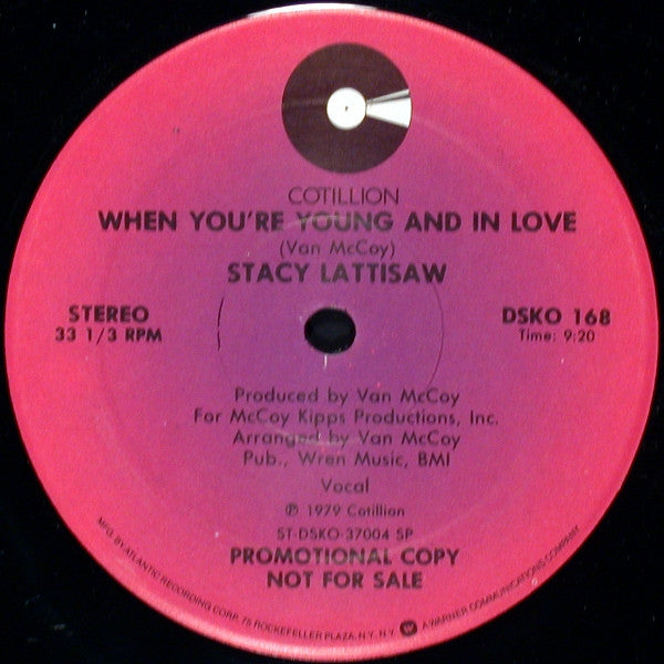 Stacy Lattisaw : When You're Young And In Love / Rock With Me (12", Promo)