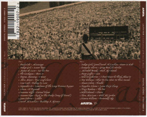 Various : Lilith Fair (A Celebration Of Women In Music) (2xCD, Album)