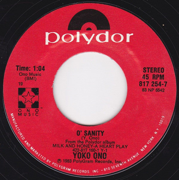 John Lennon : Nobody Told Me (7", Single, Styrene, 19 )