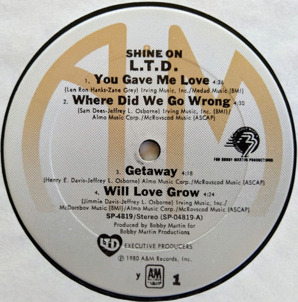 L.T.D. : Shine On (LP, Album, Y -)