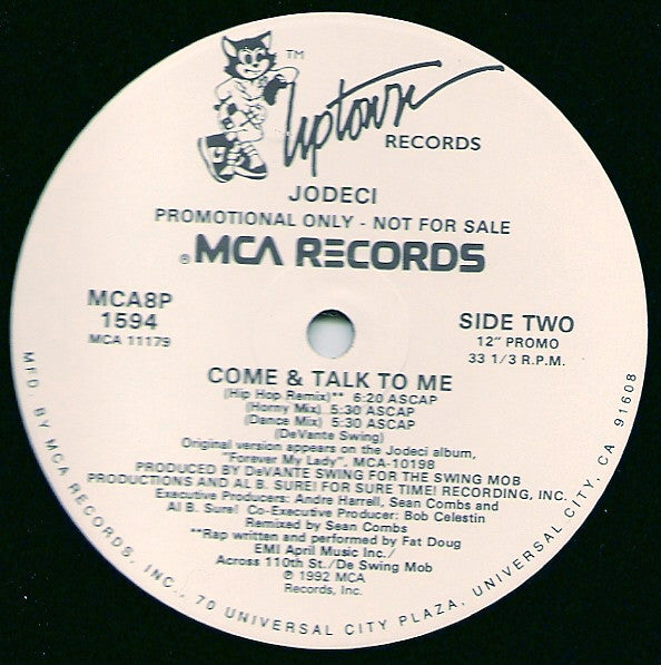 Jodeci : Come & Talk To Me (12", Promo)