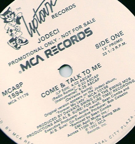 Jodeci : Come & Talk To Me (12", Promo)