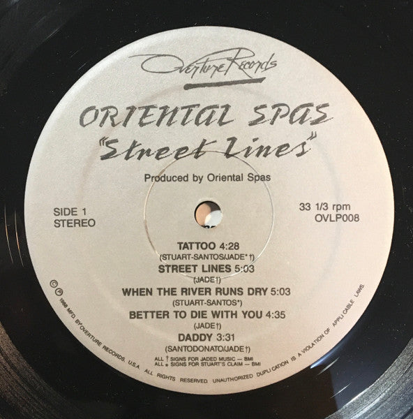 Oriental Spas : Street Lines (LP, Album)