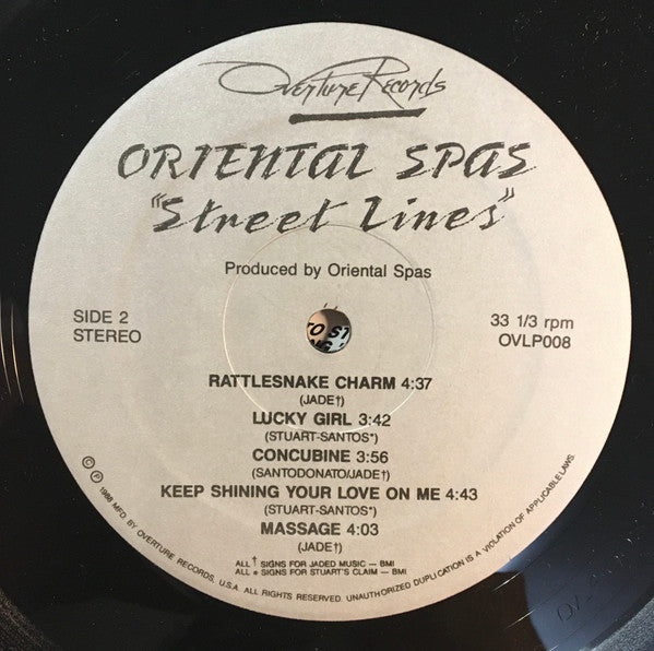 Oriental Spas : Street Lines (LP, Album)