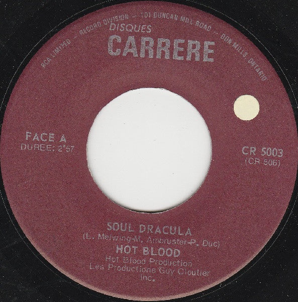 Hot Blood : Soul Dracula (7")