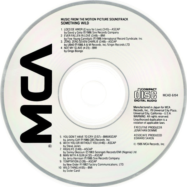 Various : Something Wild (Music From The Motion Picture Soundtrack) (CD, Comp)