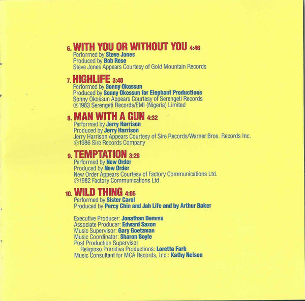 Various : Something Wild (Music From The Motion Picture Soundtrack) (CD, Comp)