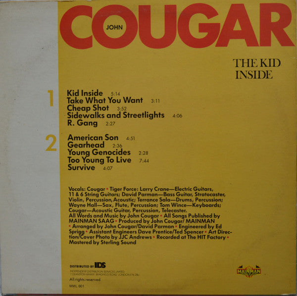 John Cougar Mellencamp : The Kid Inside (LP, Album)