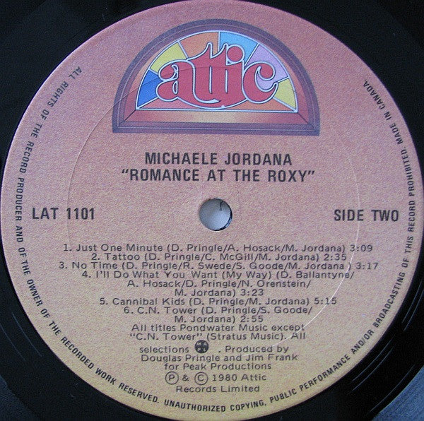 Michaele Jordana : Romance At The Roxy (LP, Album, Ltd)