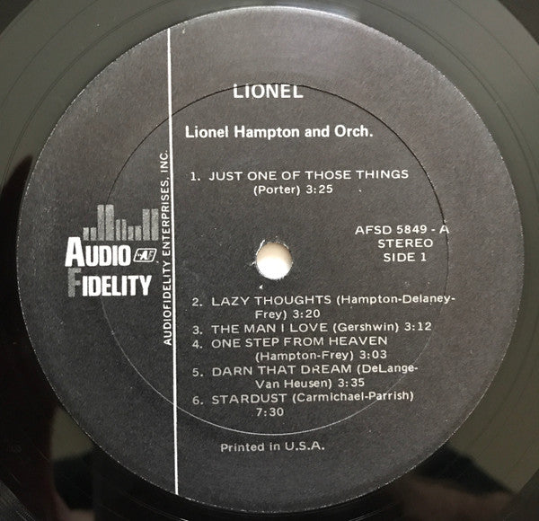 Lionel Hampton And His Orchestra : Lionel (LP, Album)