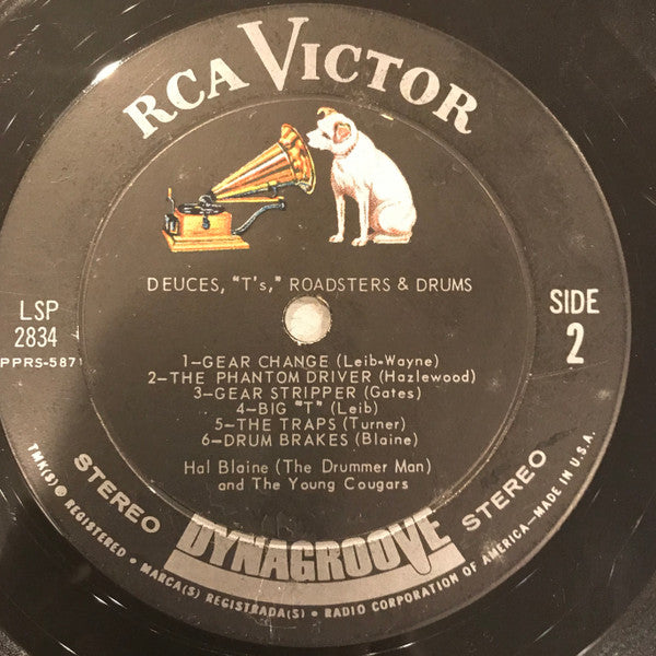 Hal Blaine & The Young Cougars : Deuces, "T's," Roadsters & Drums (LP, Album, Roc)