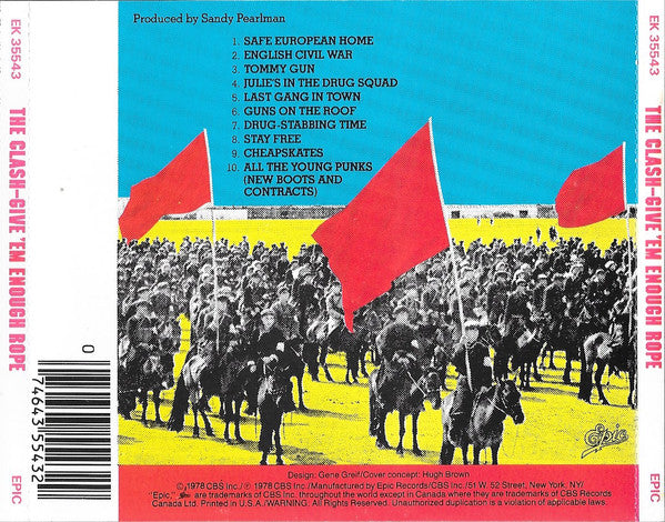 The Clash : Give 'Em Enough Rope (CD, Album, RE)