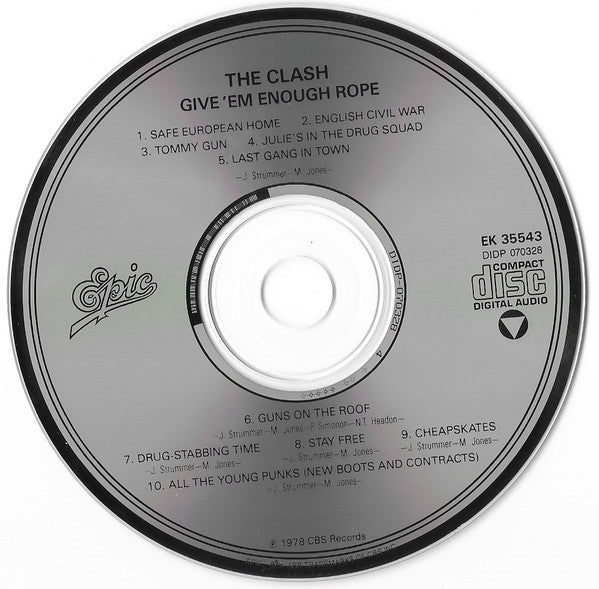 The Clash : Give 'Em Enough Rope (CD, Album, RE)