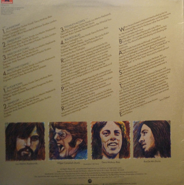 Rory Gallagher : The Story So Far (LP, Comp, Mon)
