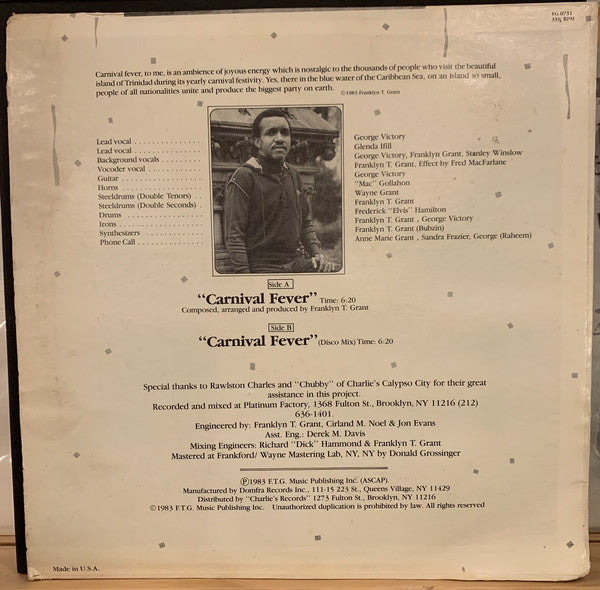Franklyn Grant : Carnival Fever (12", Single)