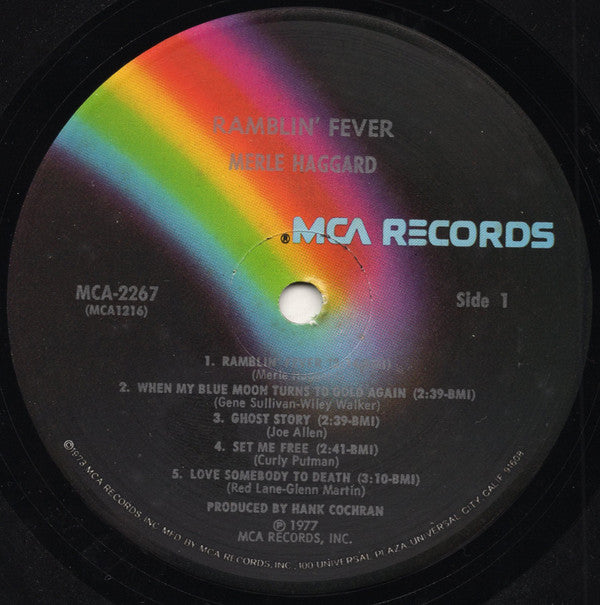 Merle Haggard : Ramblin' Fever (LP, Album, Pin)