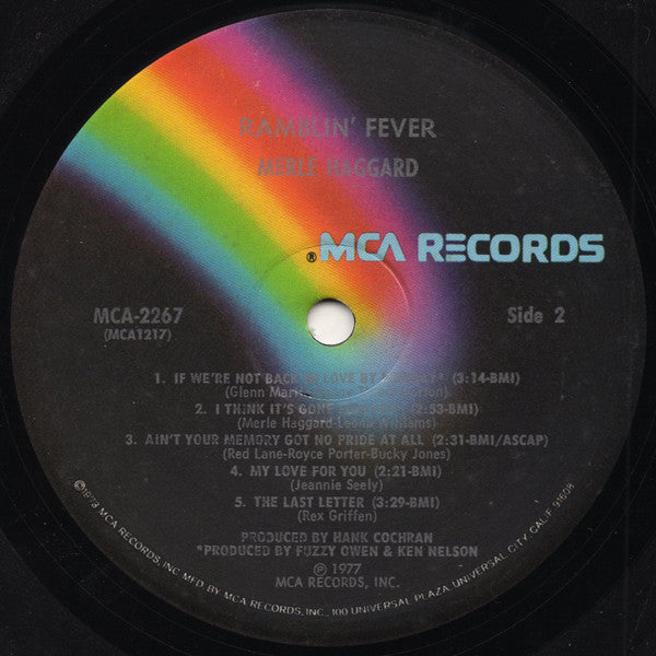 Merle Haggard : Ramblin' Fever (LP, Album, Pin)