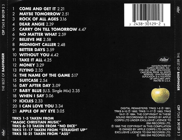 Badfinger : The Best Of Badfinger (CD, Comp, RM)