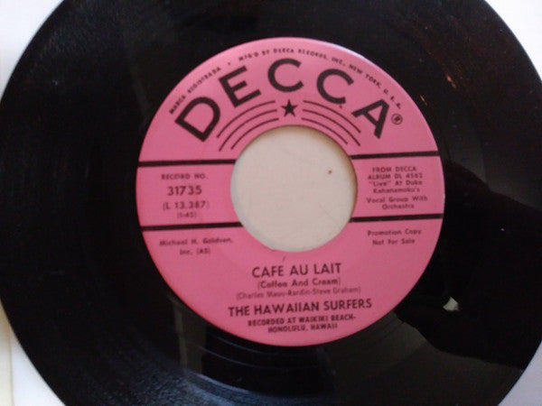 The Hawaiian Surfers : Sweet Someone / Cafe Au Lait (7", Single, Promo)