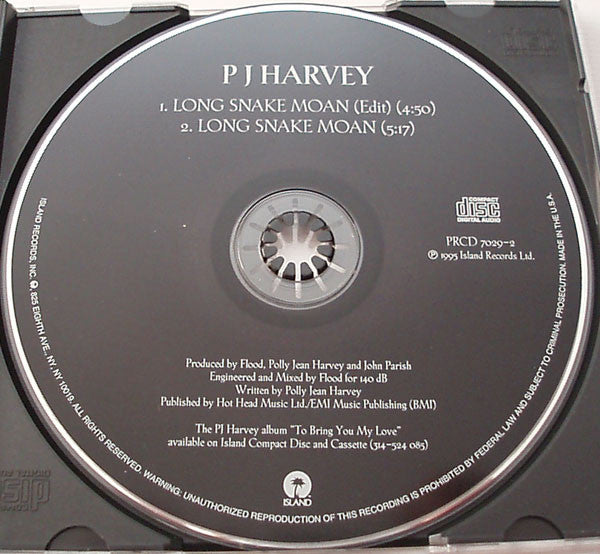 PJ Harvey : Long Snake Moan (CD, Single, Promo)